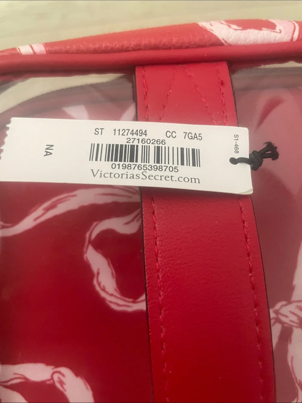 Victoria's Secret Red Clear Cosmetic Bags